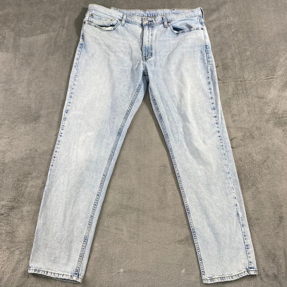 Levis Jeans Men 40x32 Light Blue 531 Regular Taper Stretch Denim Stonewash Pants